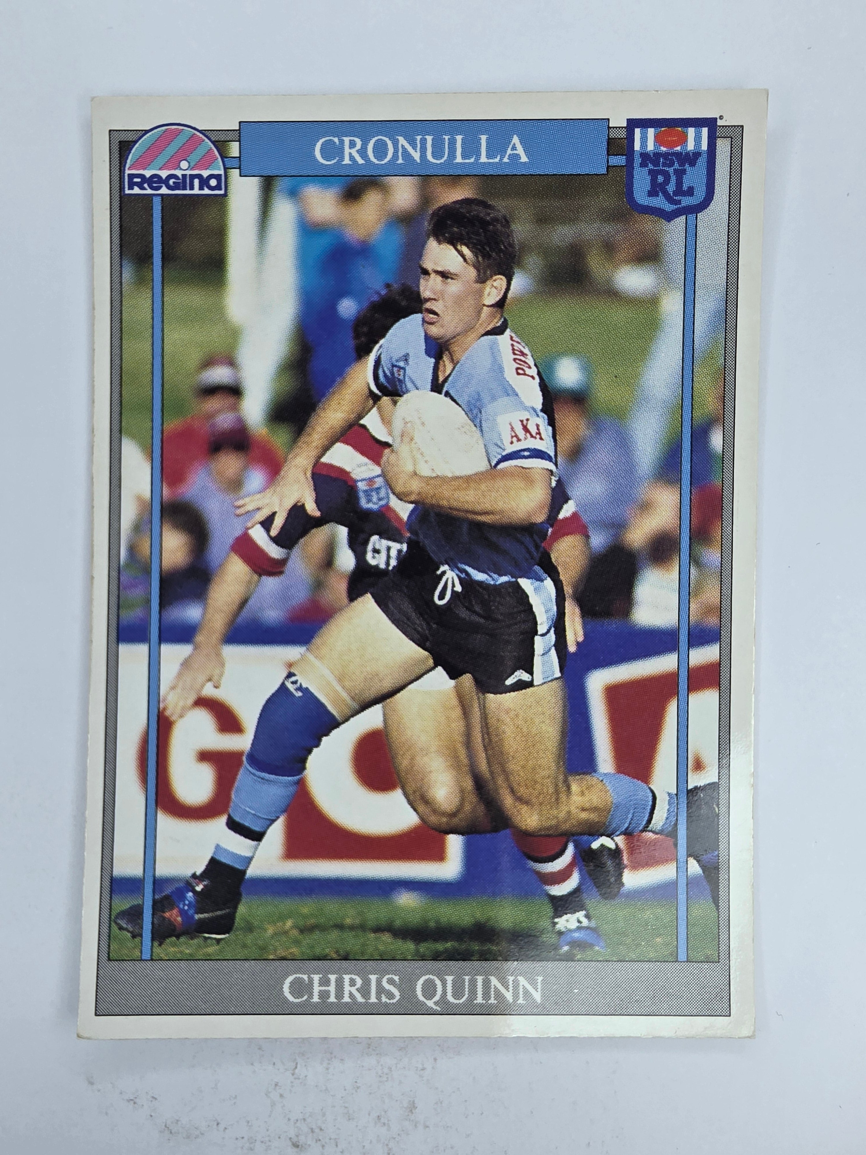 NRL 1993 Regina Base Card #168 Chris Quinn Cronulla Sutherland Sharks