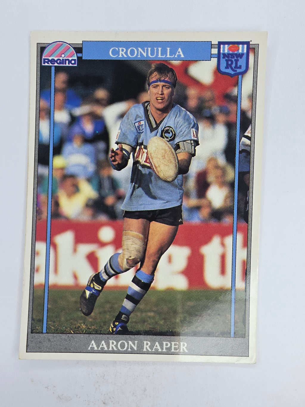 NRL 1993 Regina Base Card #169 Aaron Raper Cronulla Sutherland Sharks