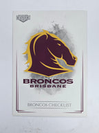 NRL 2019 Elite Base Card #1 Checklist Brisbane Broncos