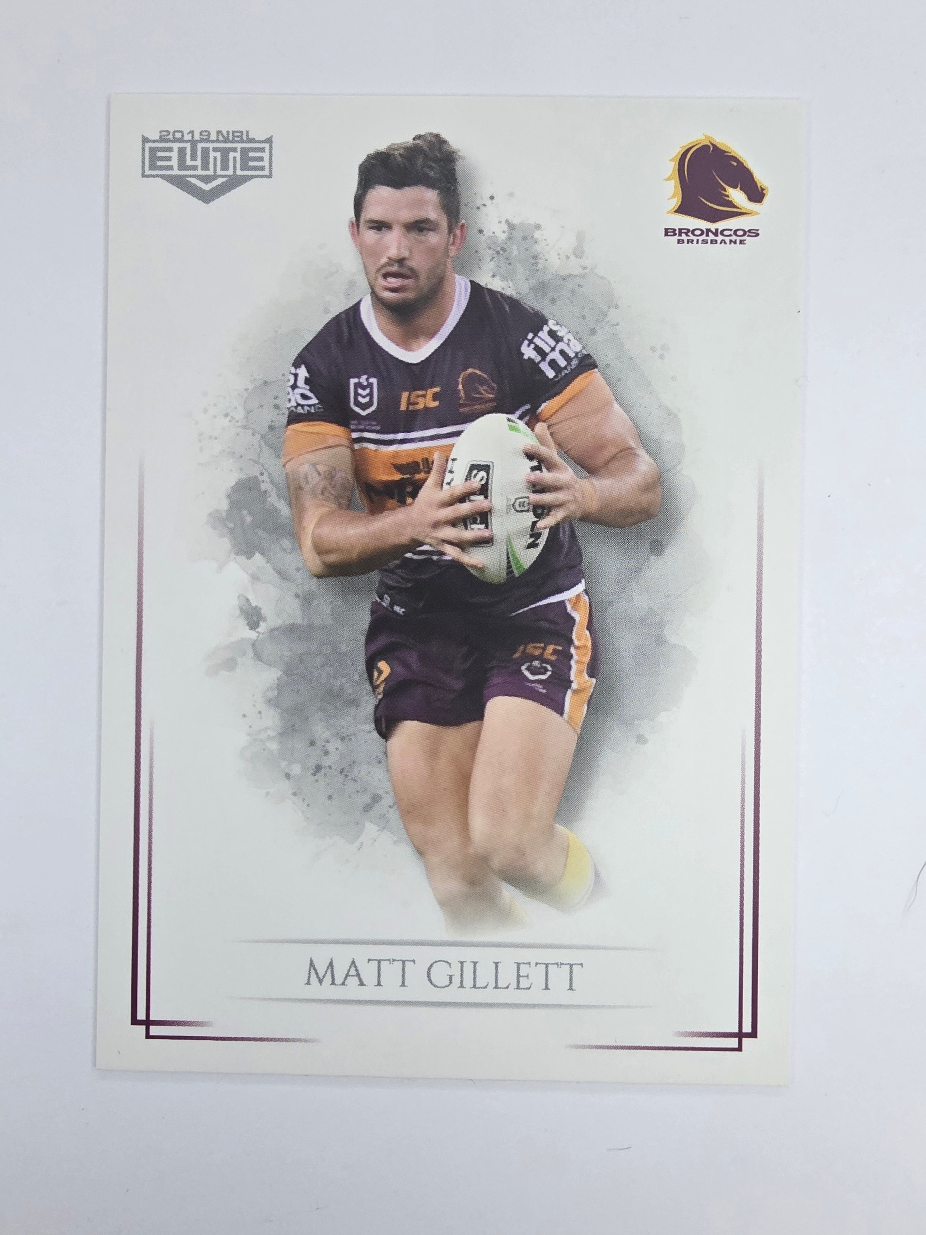 NRL 2019 Elite Base Card #3 Matt Gillett Brisbane Broncos