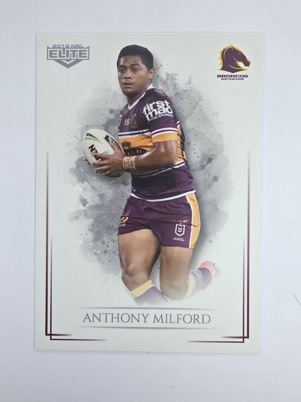 NRL 2019 Elite Base Card #6 Anthony Milford Brisbane Broncos