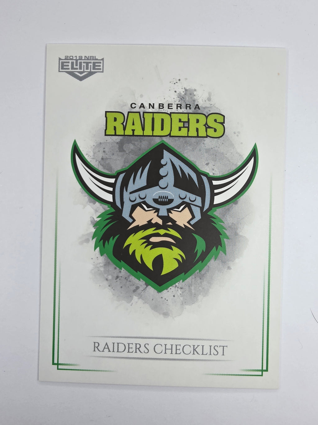 NRL 2019 Elite Base Card #10 Checklist Canberra Raiders