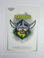 NRL 2019 Elite Base Card #10 Checklist Canberra Raiders