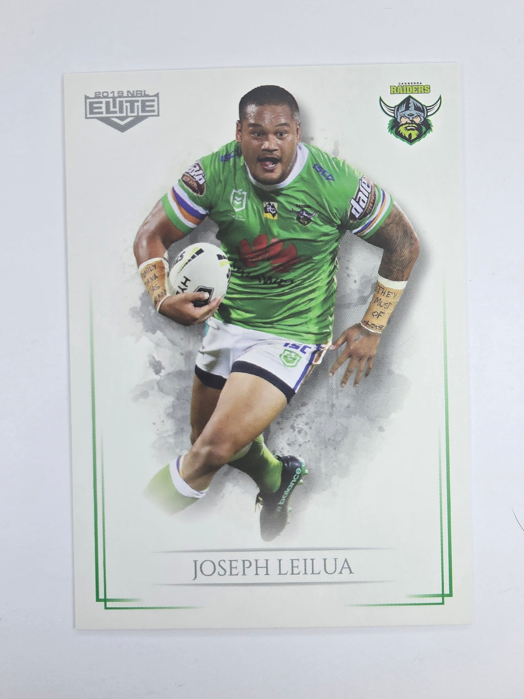 NRL 2019 Elite Base Card #14 Joseph Leilua Canberra Raiders