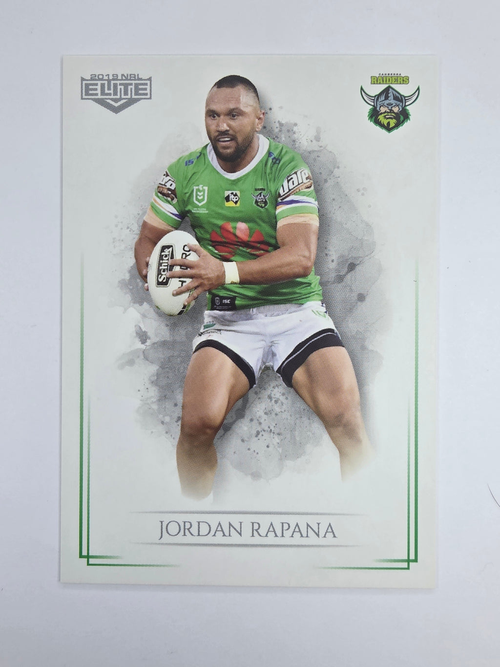 NRL 2019 Elite Base Card #16 Jordan Rapana Canberra Raiders
