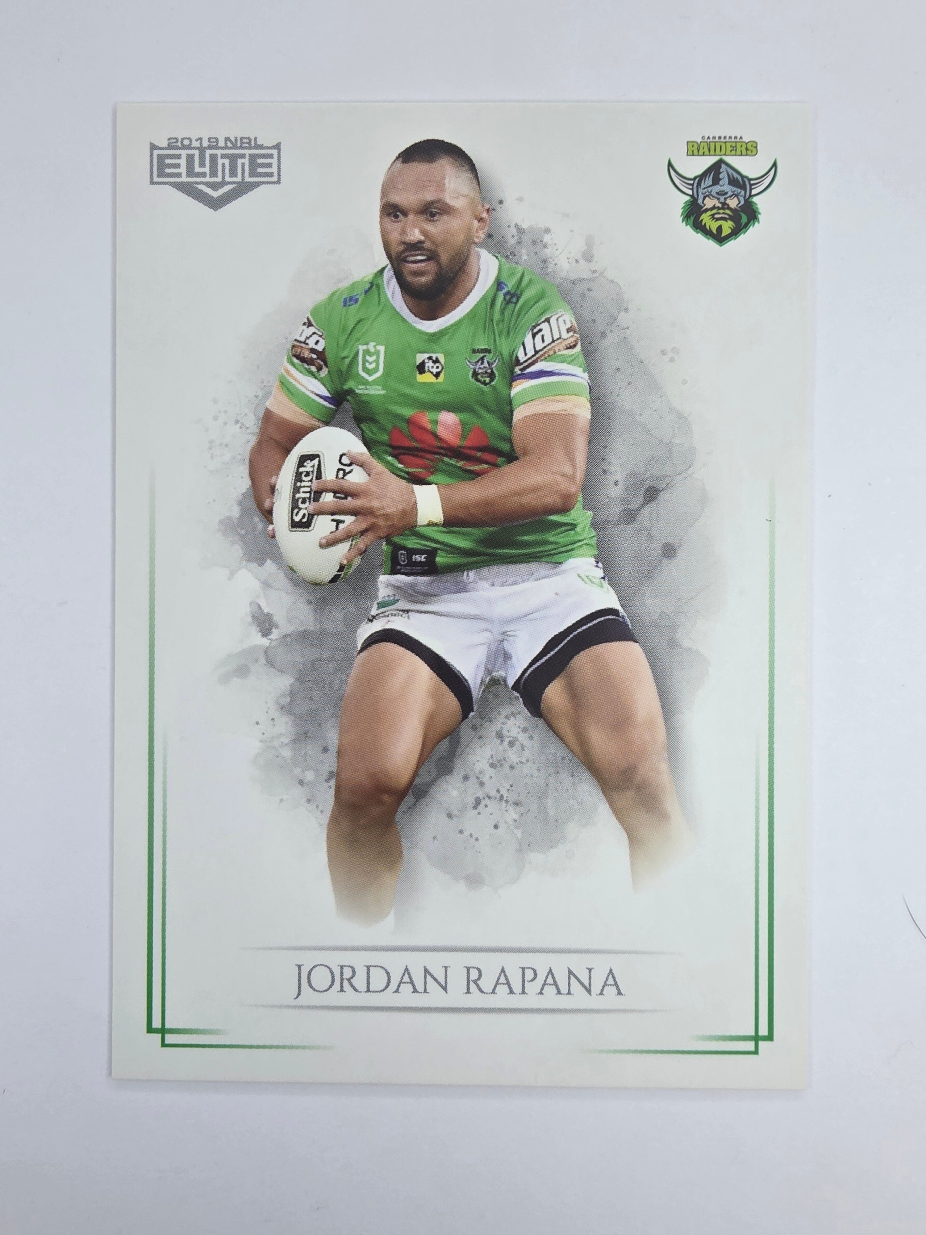 NRL 2019 Elite Base Card #16 Jordan Rapana Canberra Raiders