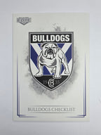 NRL 2019 Elite Base Card #19 Checklist Canterbury Bankstown Bulldogs