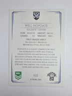 NRL 2019 Elite Base Card #22 William Hopoate Canterbury Bankstown Bulldogs