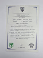 NRL 2019 Elite Base Card #25 Nick Meaney Canterbury Bankstown Bulldogs