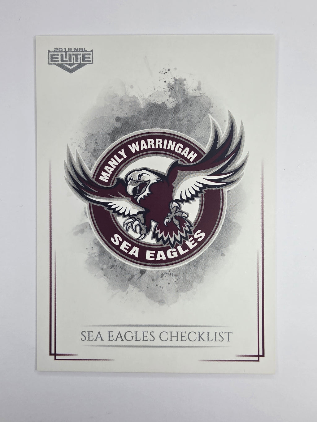 NRL 2019 Elite Base Card #46 Checklist Manly Warringah Sea Eagles