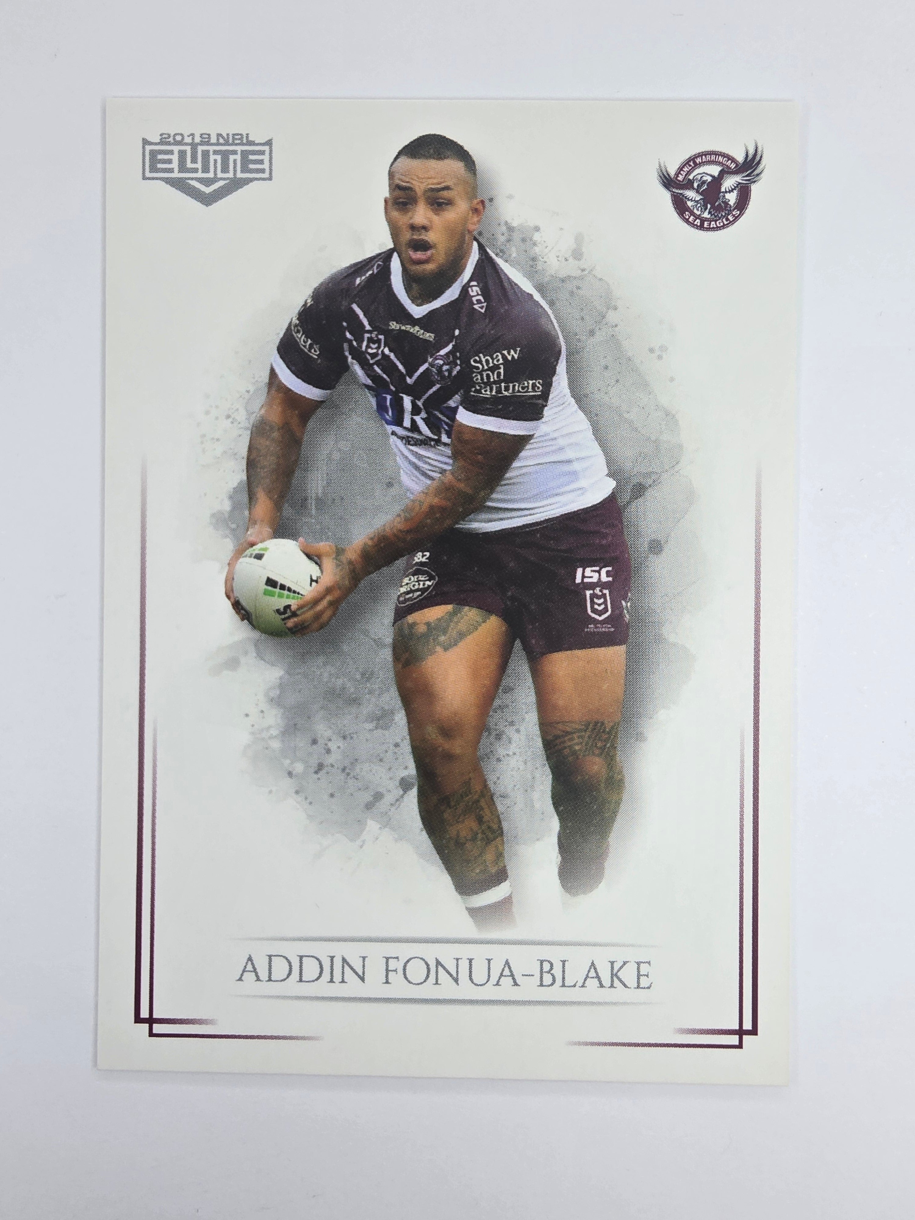 NRL 2019 Elite Base Card #48 Addin Fonua-Blake Manly Warringah Sea Eagles