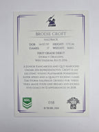 NRL 2019 Elite Base Card #58 Brodie Croft Melbourne Storm