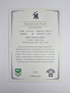 NRL 2019 Elite Base Card #59 Felise Kaufusi Melbourne Storm