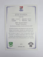 NRL 2019 Elite Base Card #71 Jesse Ramien Newcastle Knights