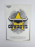NRL 2019 Elite Base Card #73 Checklist North Queensland Cowboys