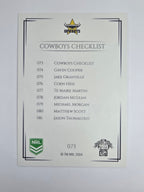NRL 2019 Elite Base Card #73 Checklist North Queensland Cowboys