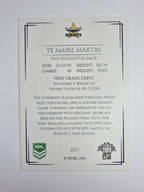 NRL 2019 Elite Base Card #77 Te Maire Martin North Queensland Cowboys