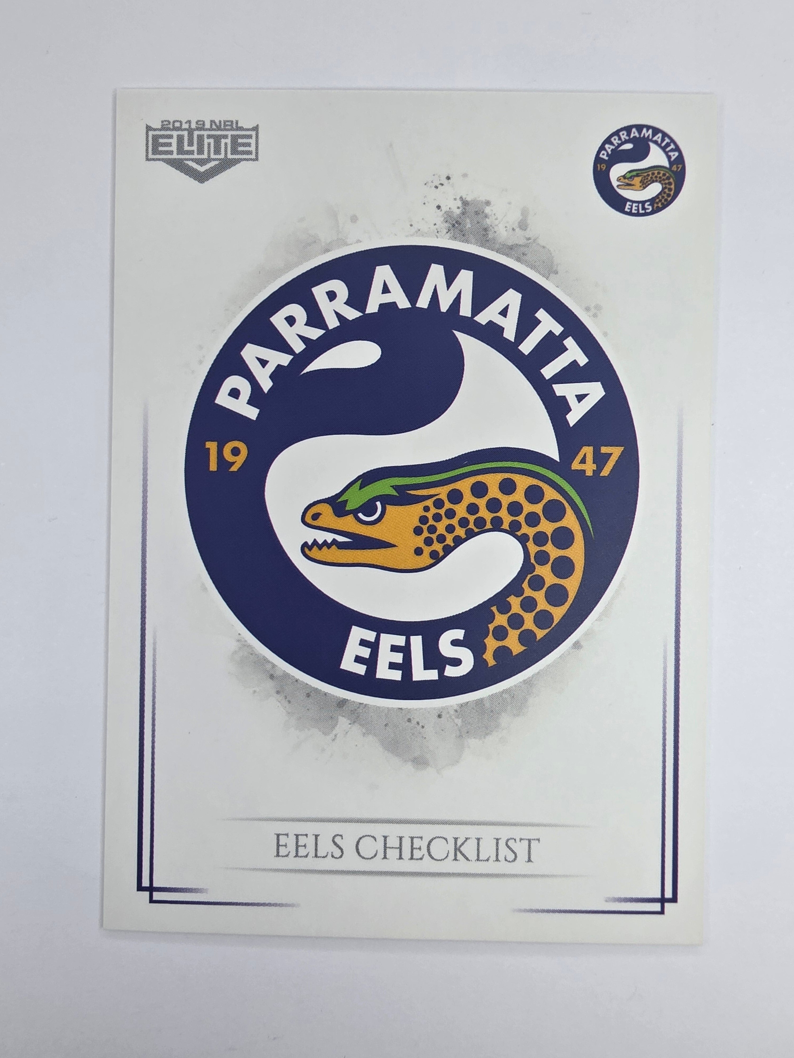 NRL 2019 Elite Base Card #82 Checklist Parramatta Eels