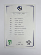 NRL 2019 Elite Base Card #82 Checklist Parramatta Eels