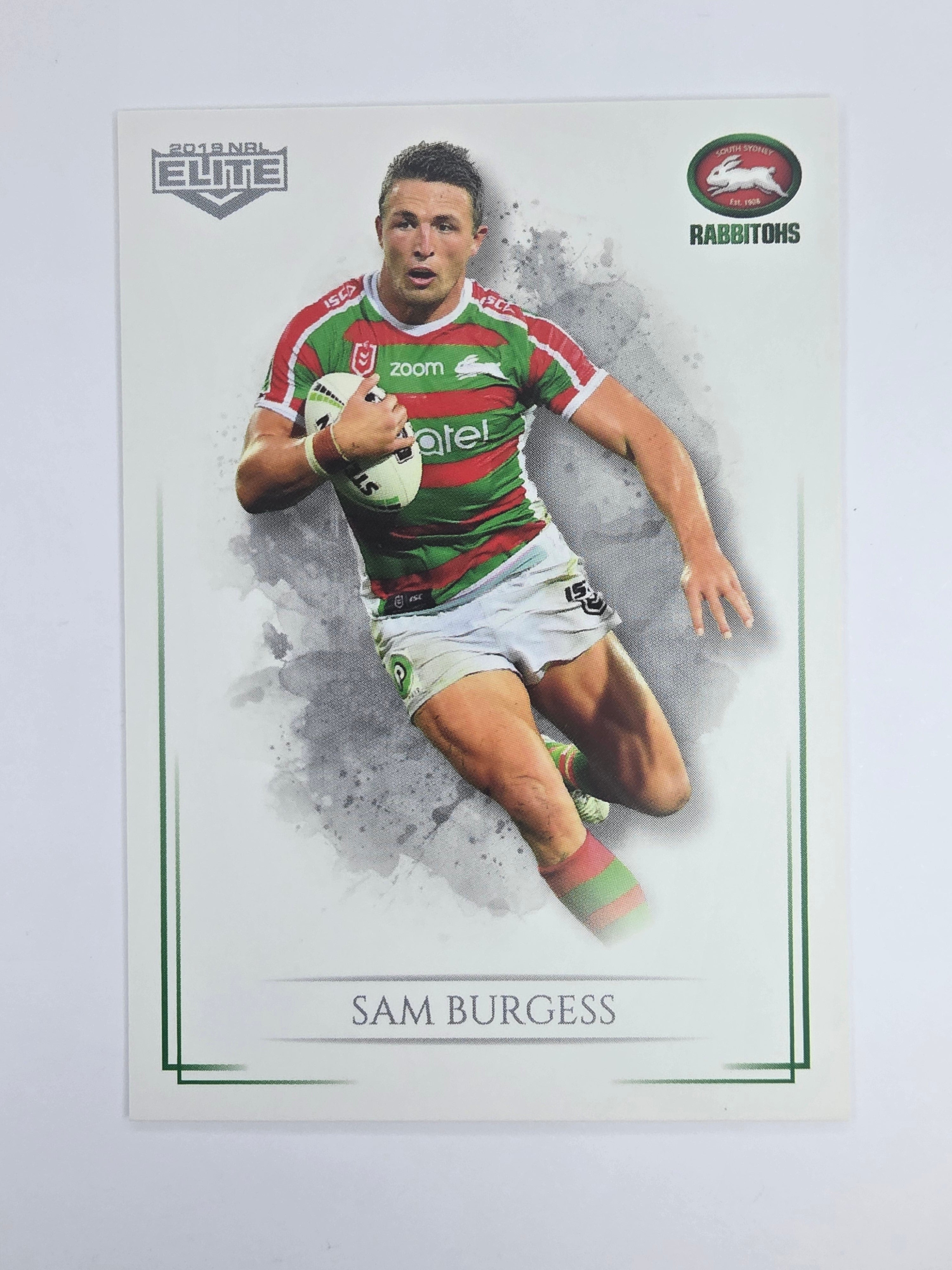 NRL 2019 Elite Base Card #101 Sam Burgess South Sydney Rabbitohs