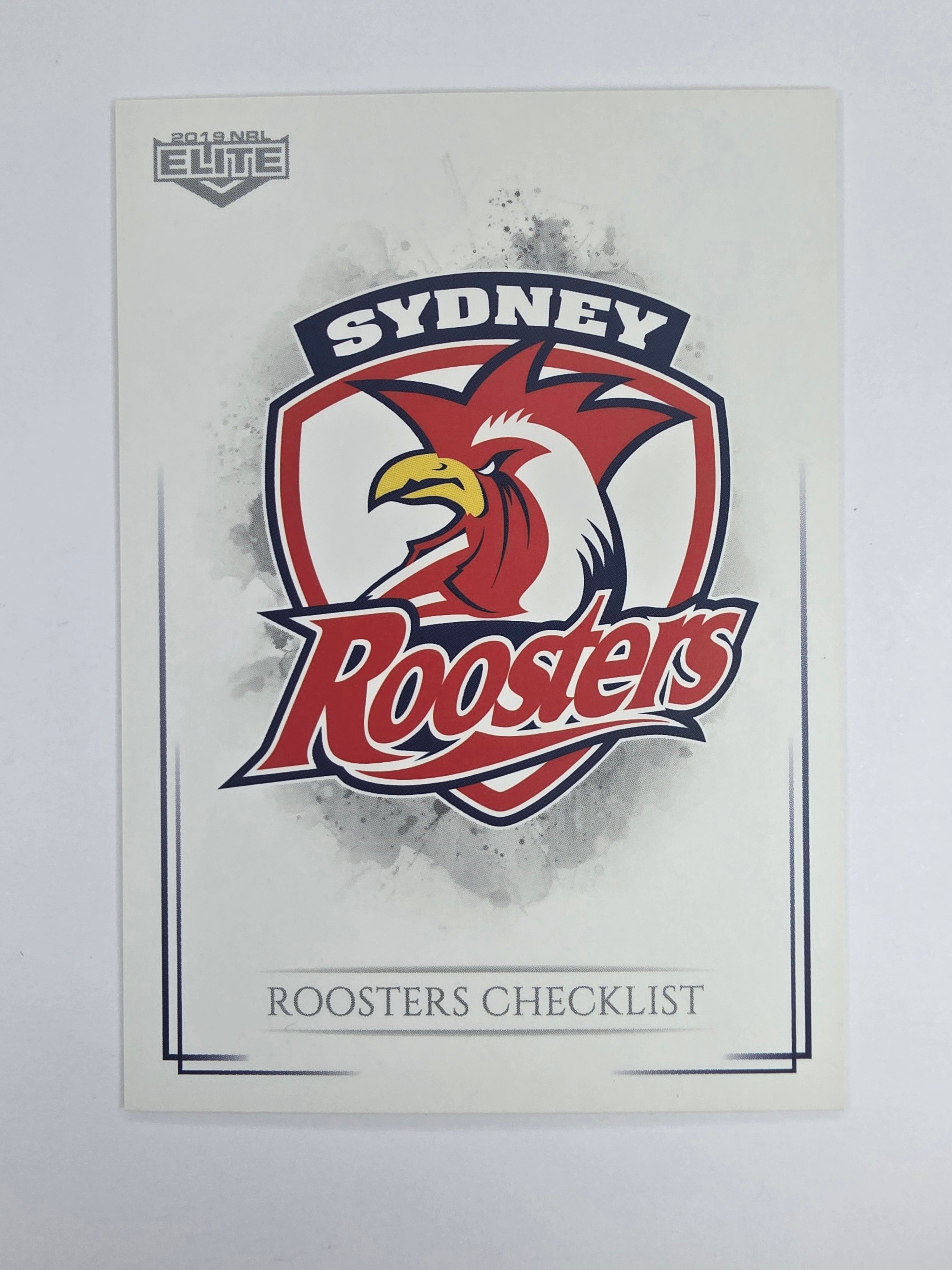 NRL 2019 Elite Base Card #118 Checklist Sydney Roosters