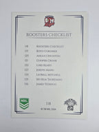 NRL 2019 Elite Base Card #118 Checklist Sydney Roosters