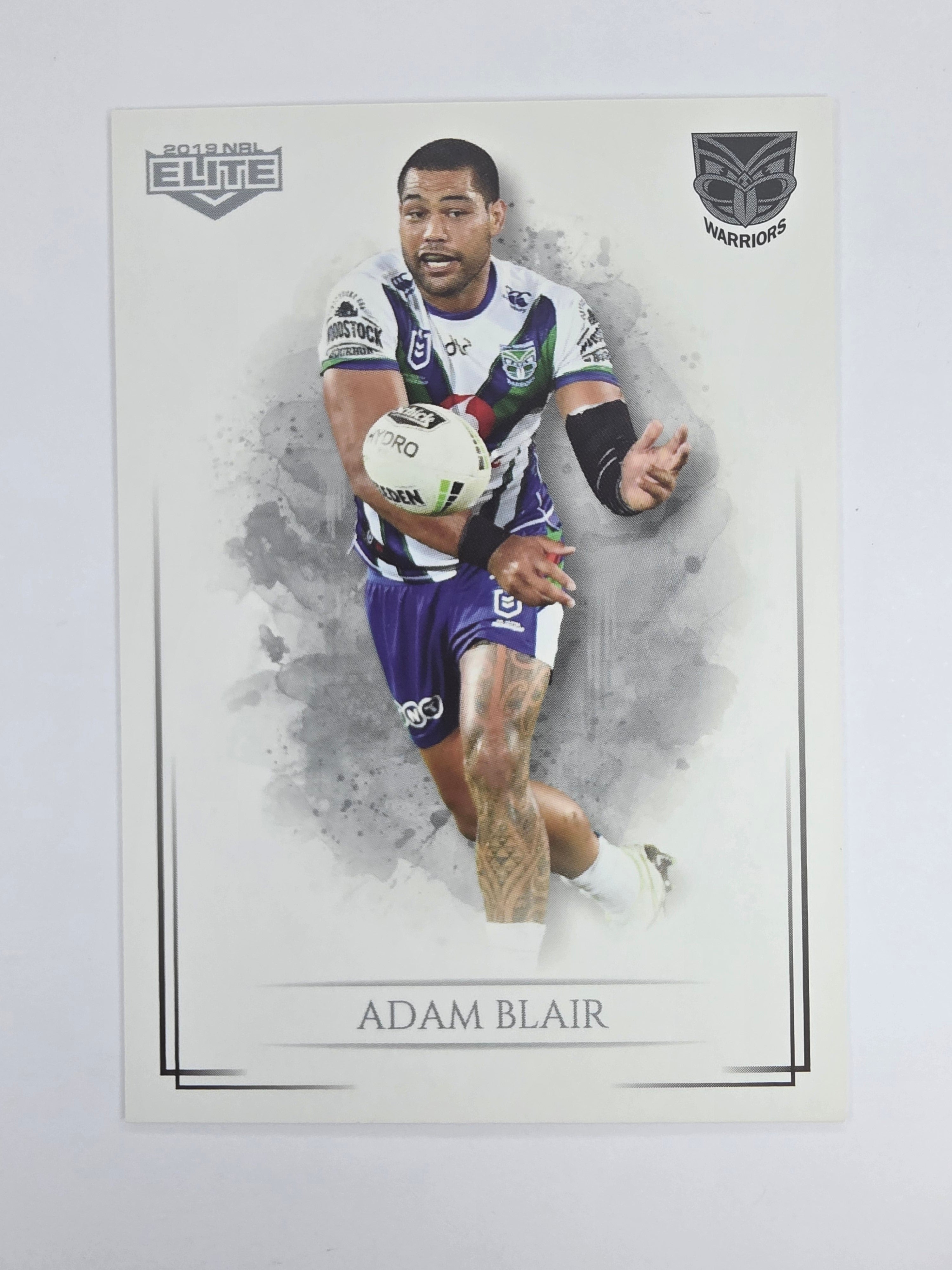 NRL 2019 Elite Base Card #129 Adam Blair New Zealand Warriors