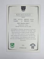 NRL 2019 Elite Base Card #133 Ken Maumalo New Zealand Warriors