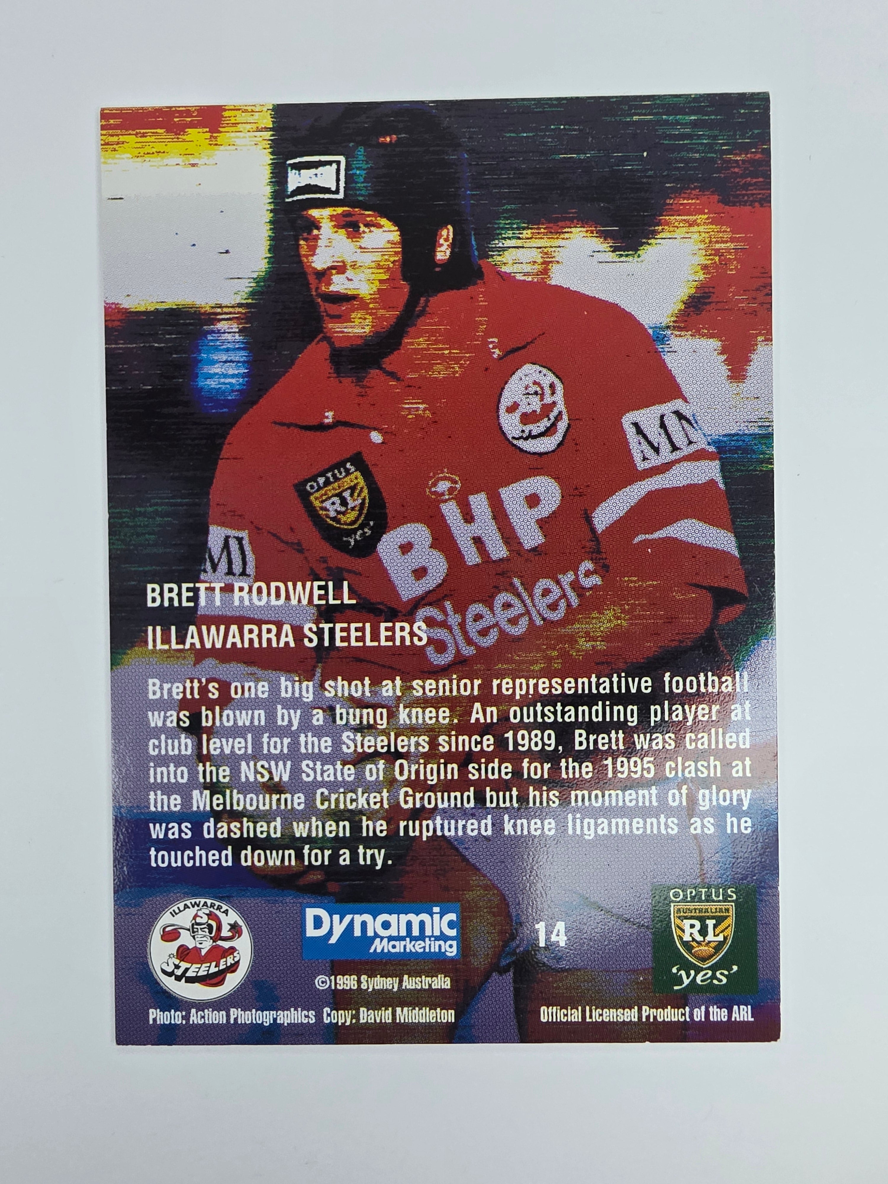 1996 Dynamic Signature Gold #14 Brett Rodwell Illawarra Steelers