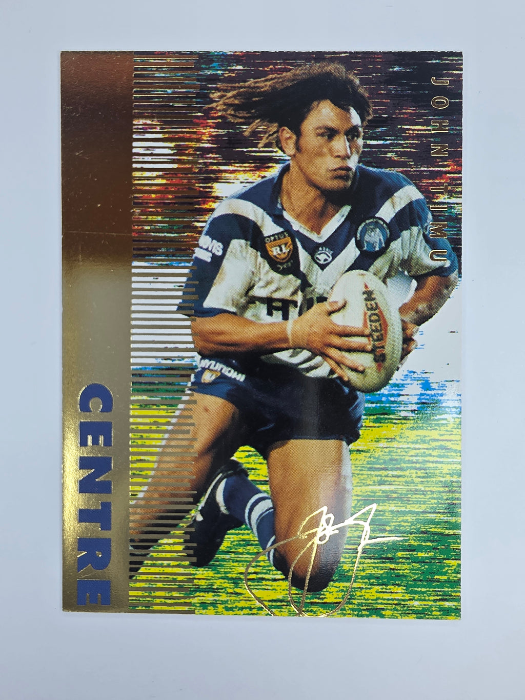 1996 Dynamic Signature Gold #15 John Timu Canterbury Bankstown Bulldogs