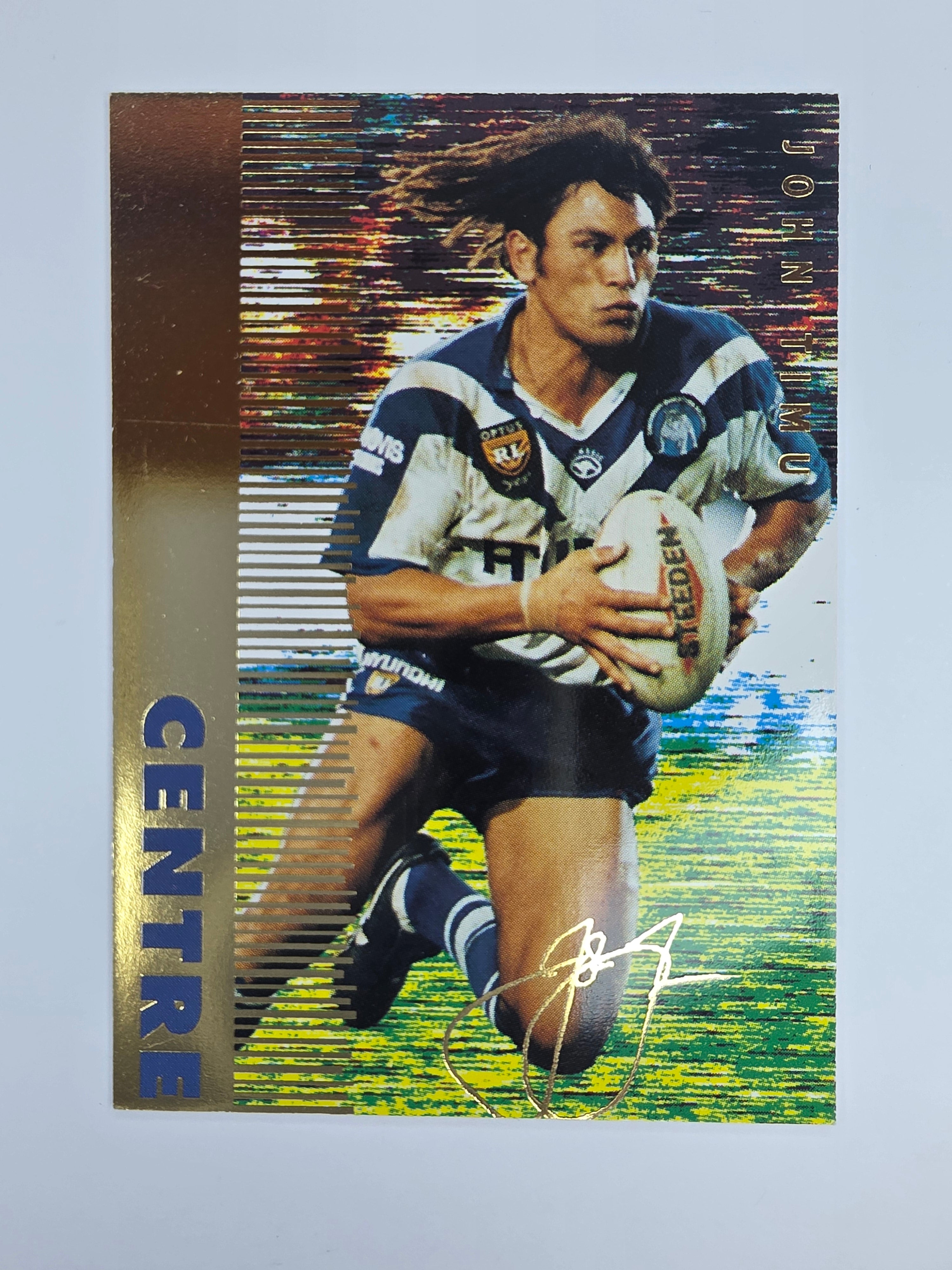 1996 Dynamic Signature Gold #15 John Timu Canterbury Bankstown Bulldogs