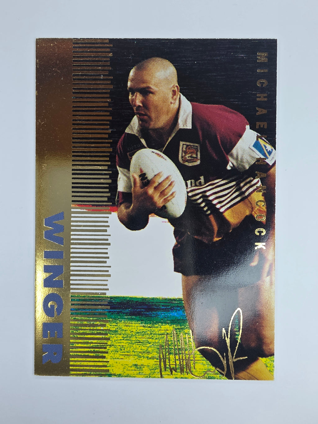 1996 Dynamic Signature Gold #22 Michael Hancock Brisbane Broncos
