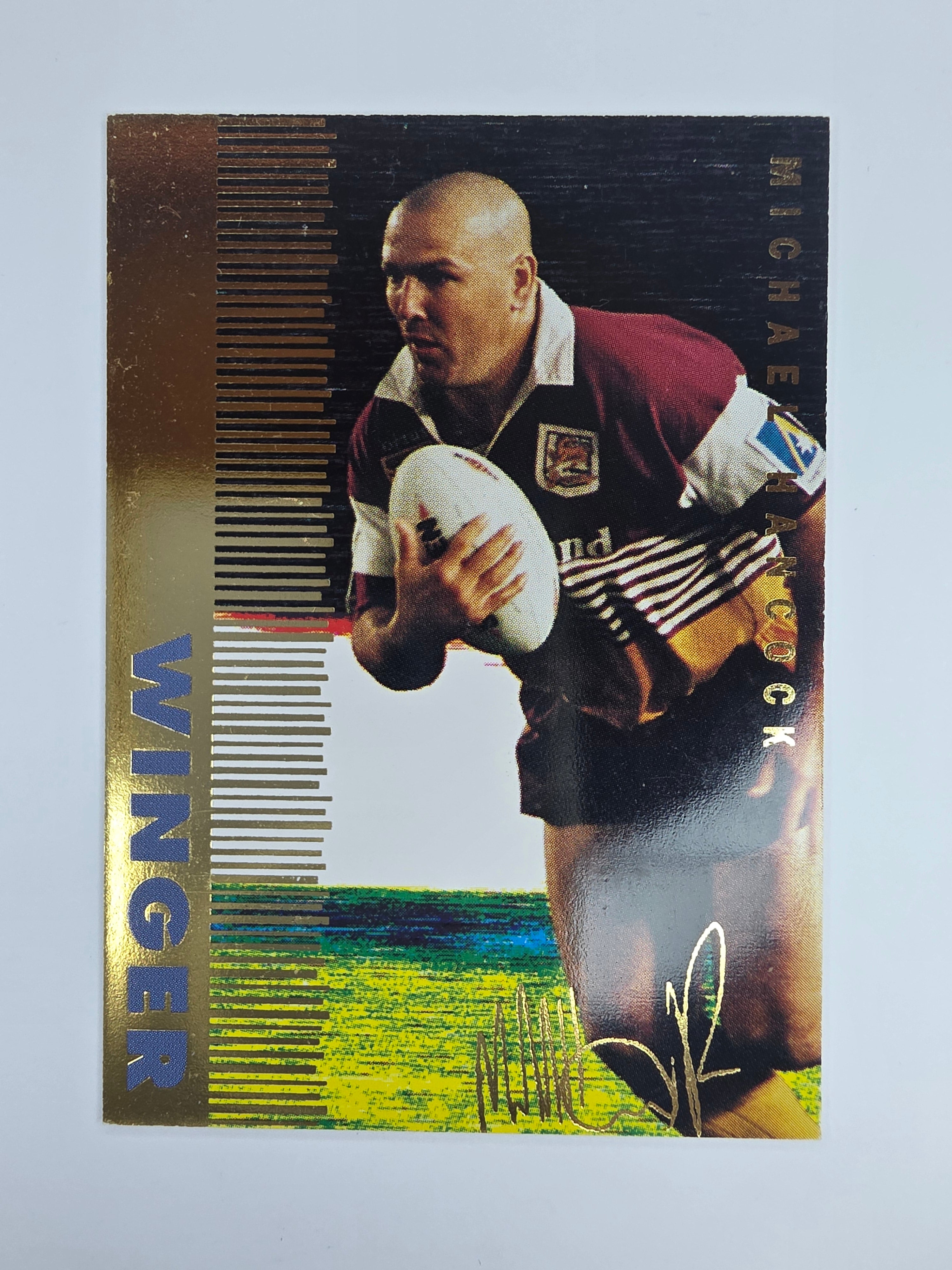 1996 Dynamic Signature Gold #22 Michael Hancock Brisbane Broncos