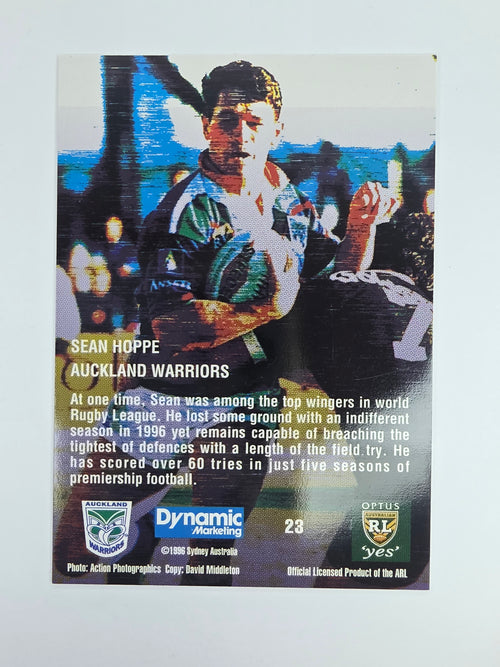 1996 Dynamic Signature Gold #23 Sean Hoppe Auckland Warriors