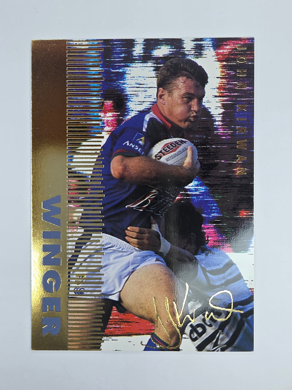 1996 Dynamic Signature Gold #27 John Kirwan Auckland Warriors