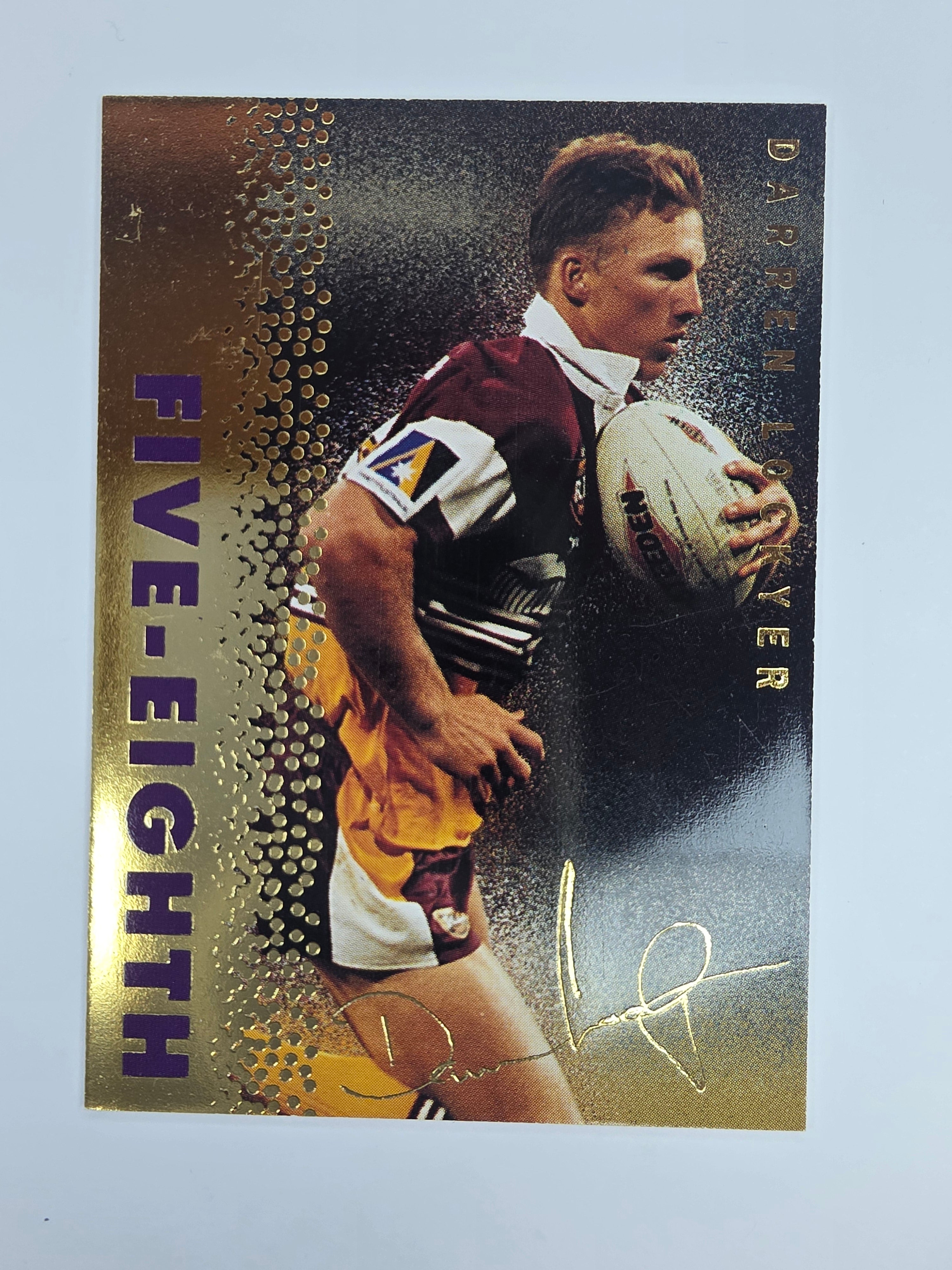 1996 Dynamic Signature Gold #29 Darren Lockyer Brisbane Broncos