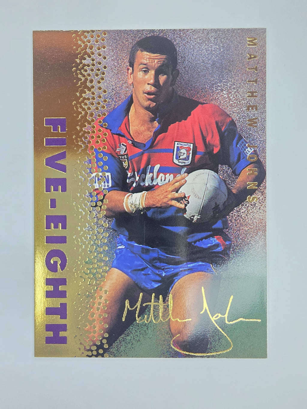 1996 Dynamic Signature Gold #30 Matthew Johns Newcastle Knights