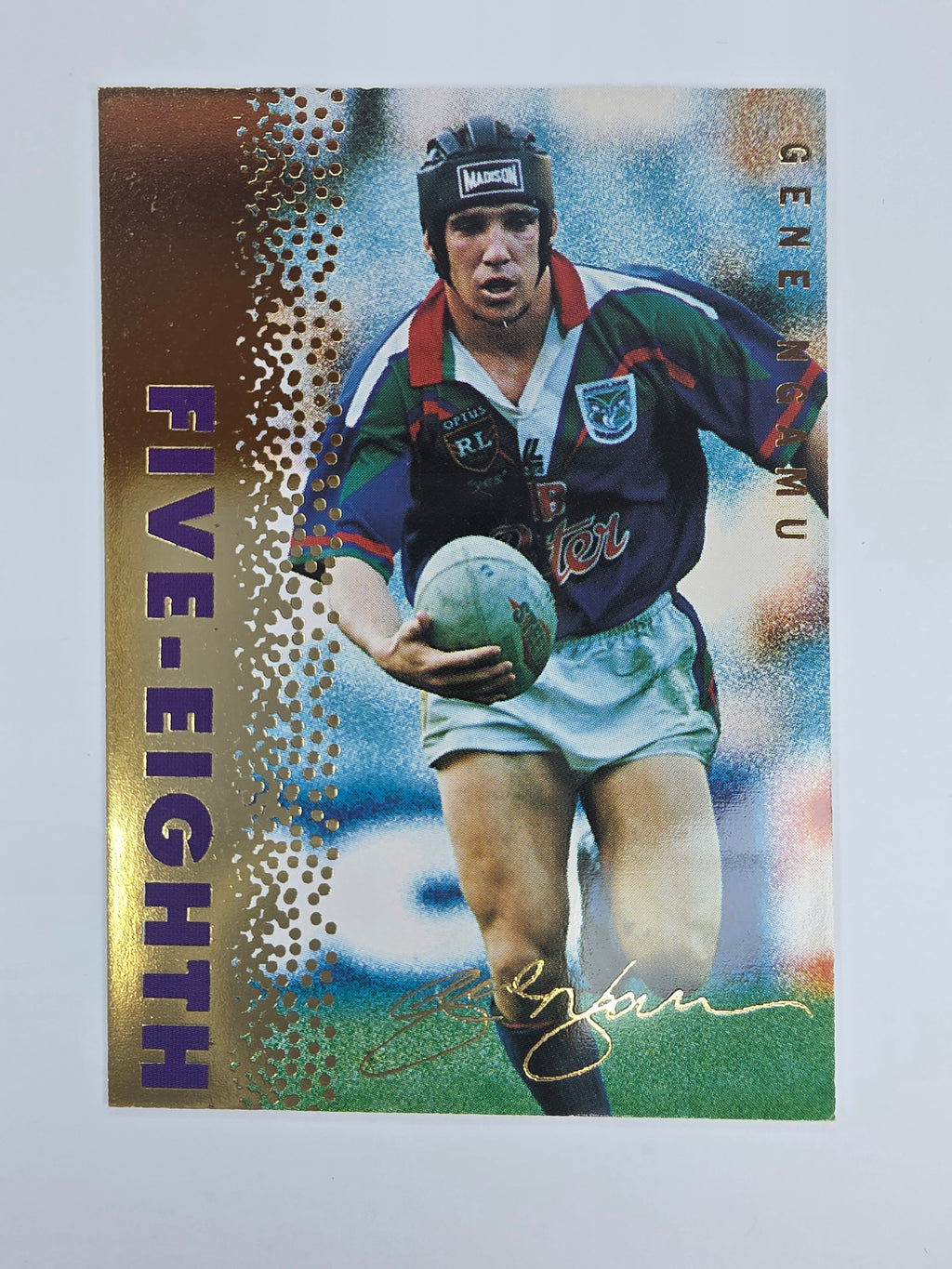1996 Dynamic Signature Gold #36 Gene Ngamu Auckland Warriors