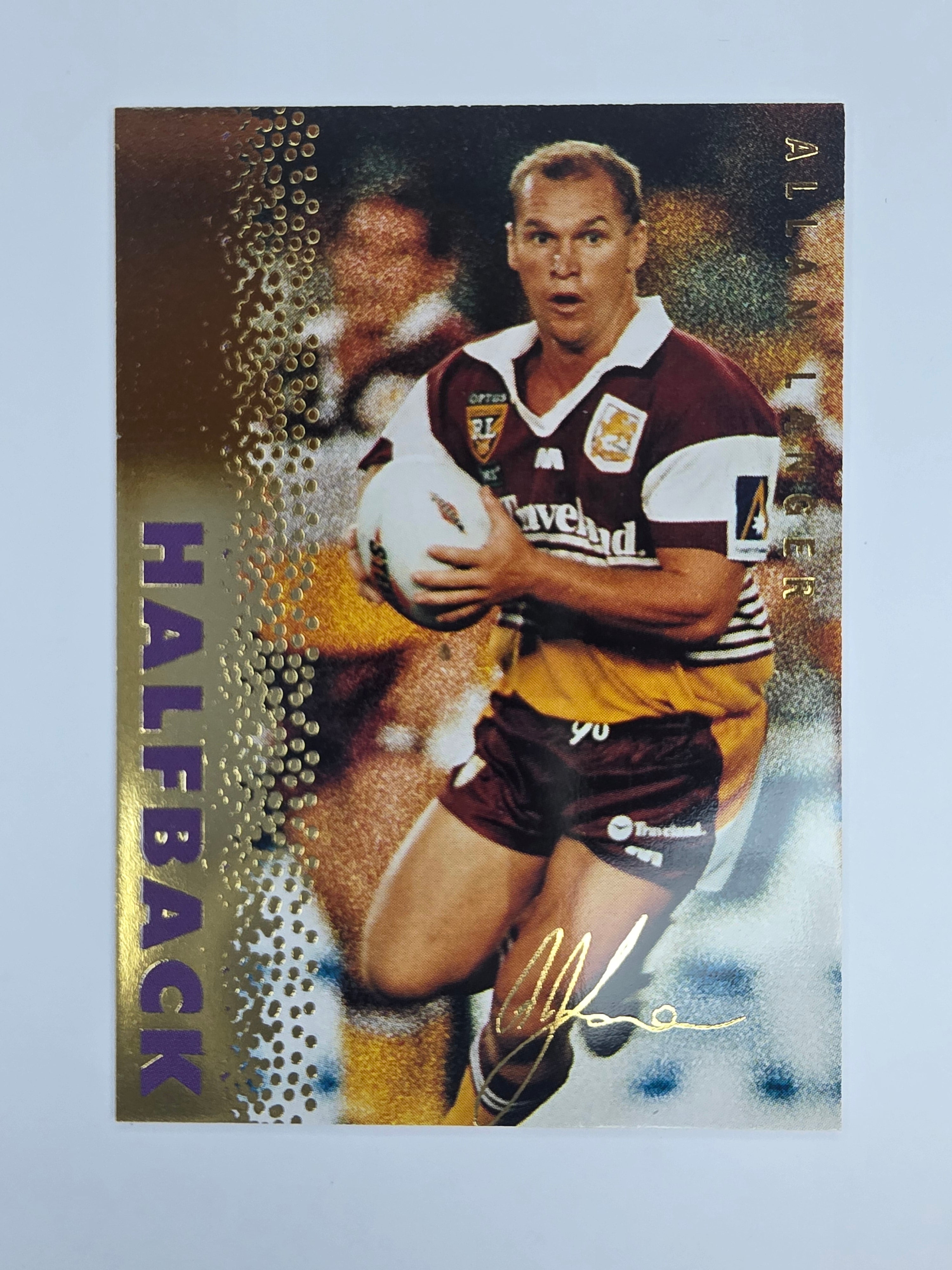 1996 Dynamic Signature Gold #37 Allan Langer Brisbane Broncos