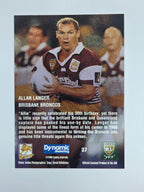 1996 Dynamic Signature Gold #37 Allan Langer Brisbane Broncos