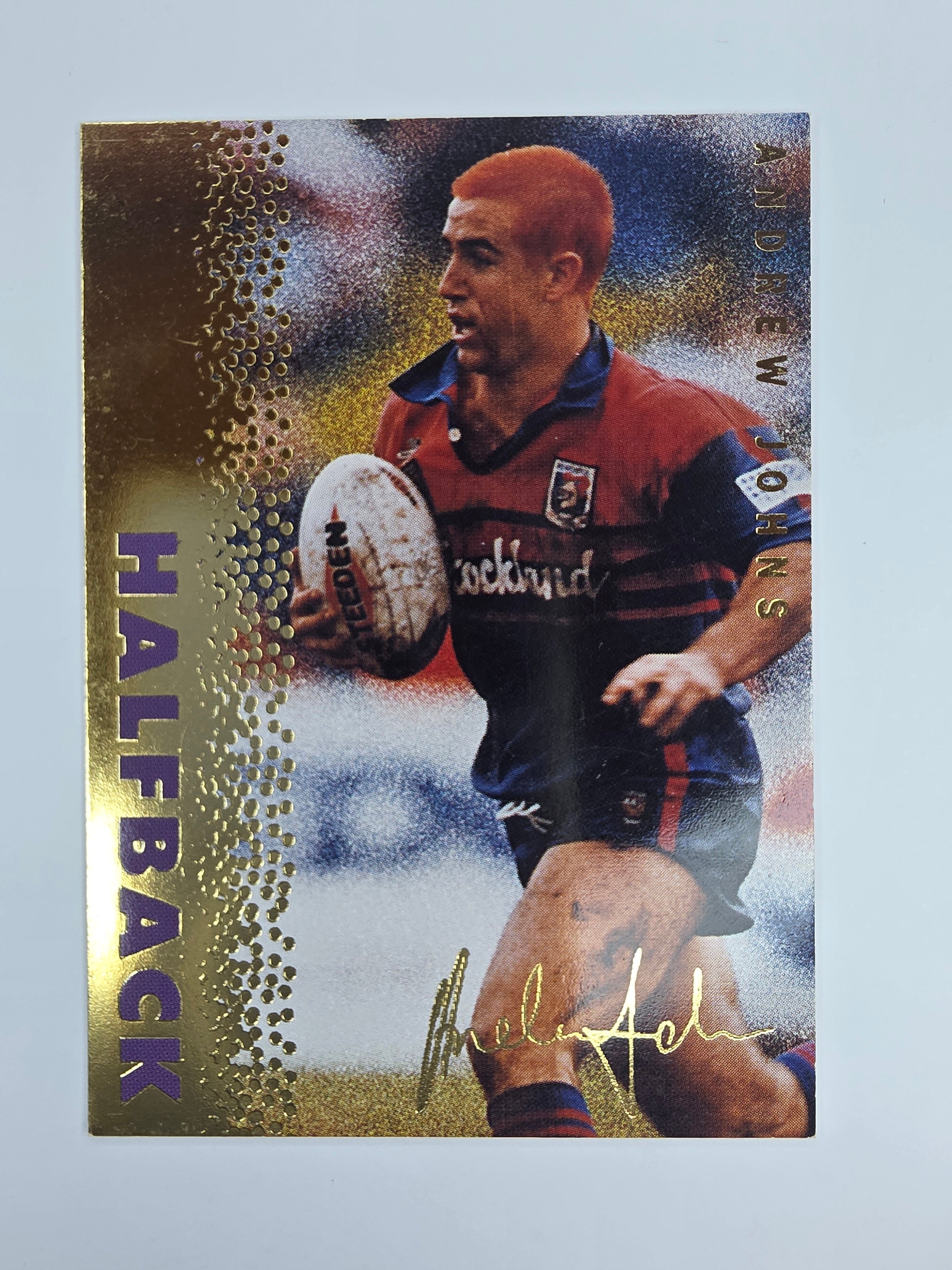 1996 Dynamic Signature Gold #38 Andrew Johns Newcastle Knights