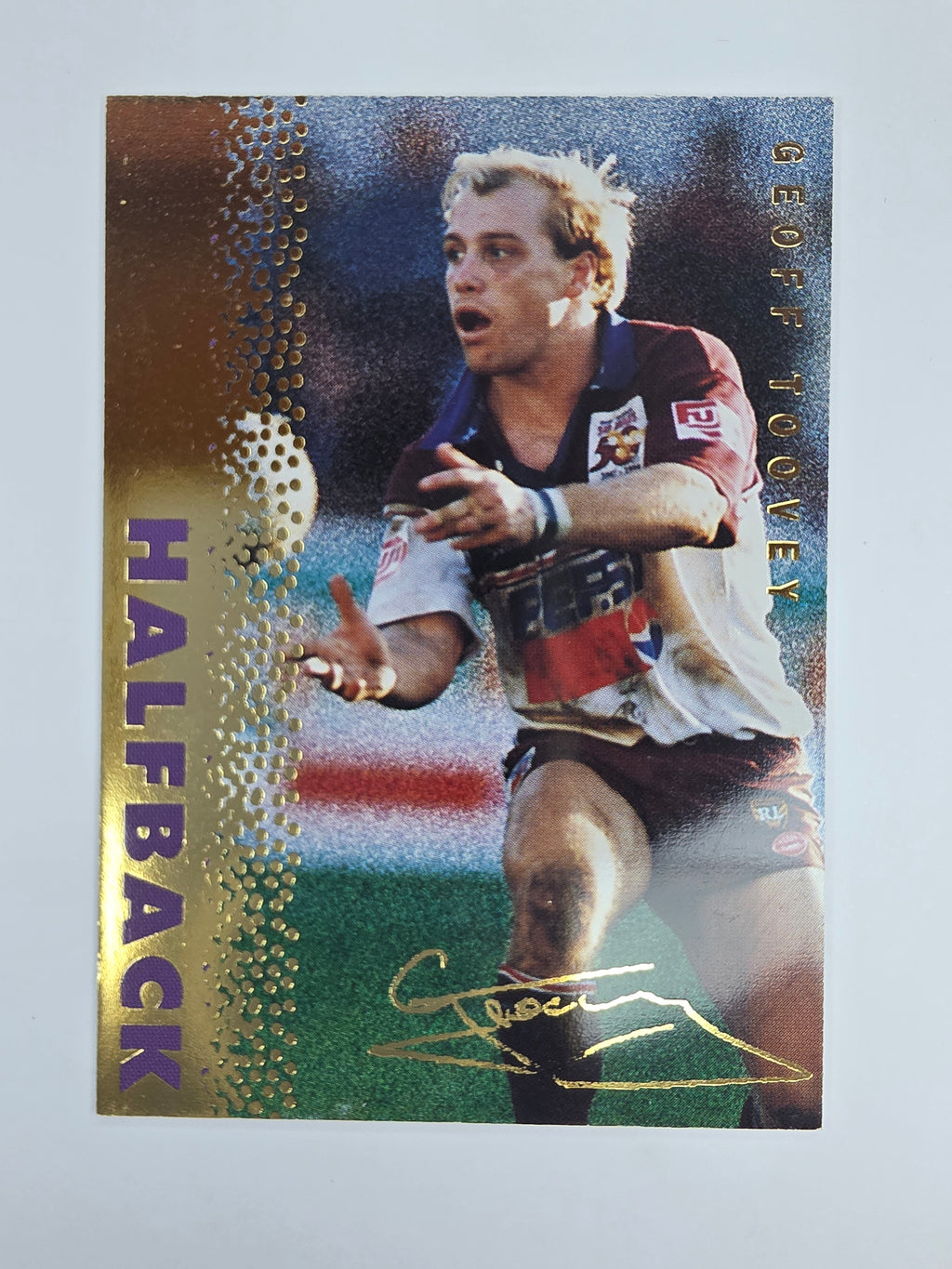 1996 Dynamic Signature Gold #39 Geoff Toovey Manly Warringah Sea Eagles