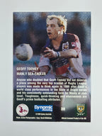 1996 Dynamic Signature Gold #39 Geoff Toovey Manly Warringah Sea Eagles