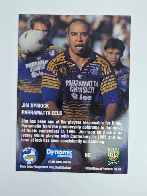 1996 Dynamic Signature Gold #52 Jim Dymock Parramatta Eels