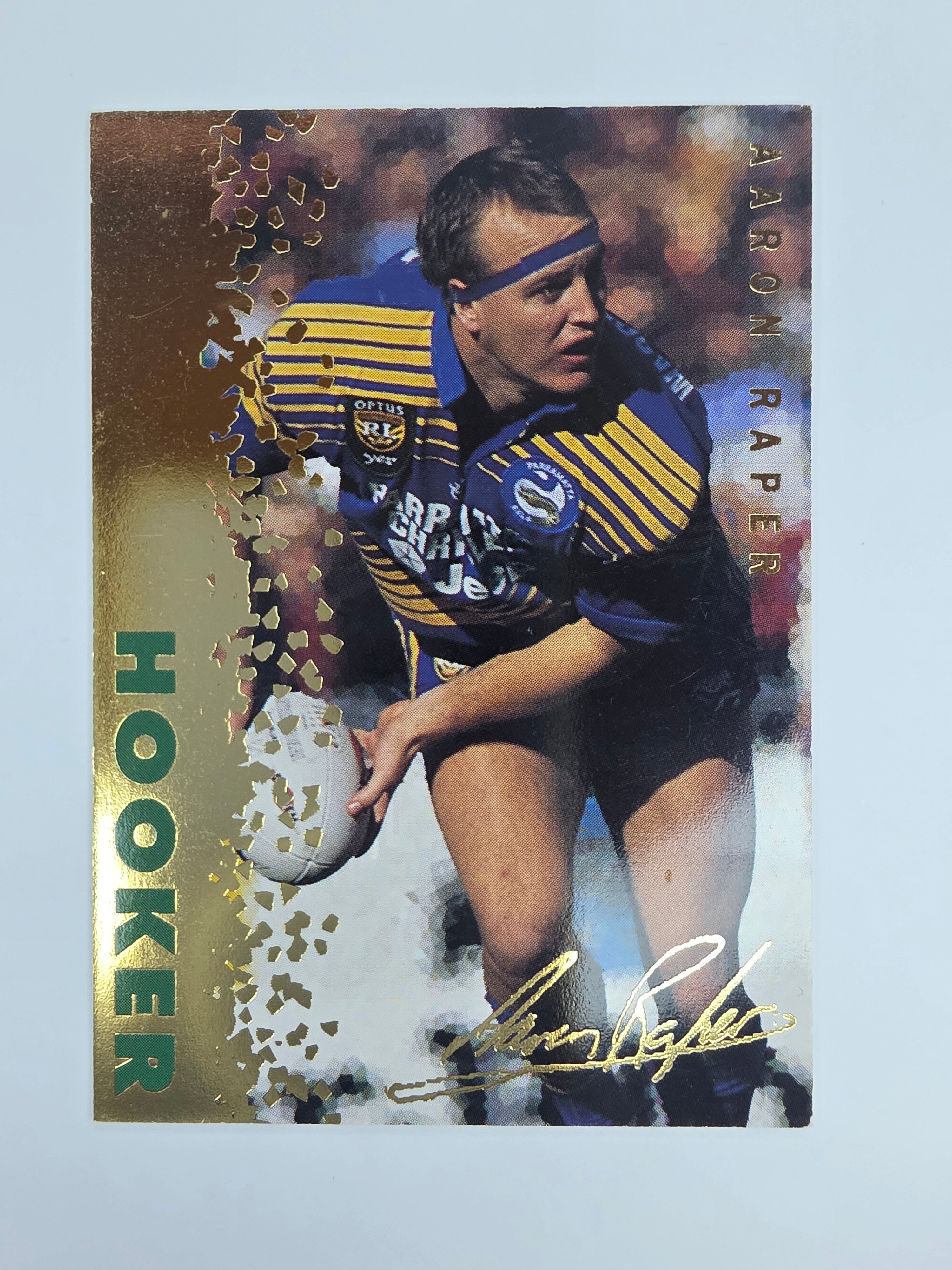 1996 Dynamic Signature Gold #61 Aaron Raper Parramatta Eels