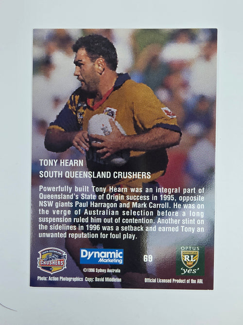 1996 Dynamic Signature Gold #69 Tony Hearn South Queensland Crushers