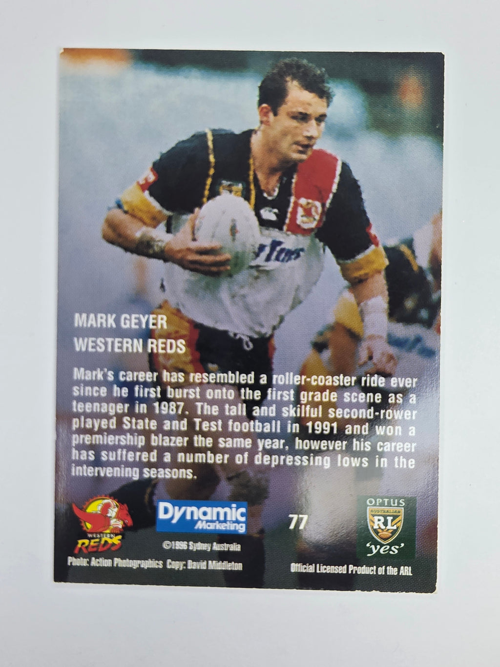 1996 Dynamic Signature Gold #77 Mark Geyer Western Reds