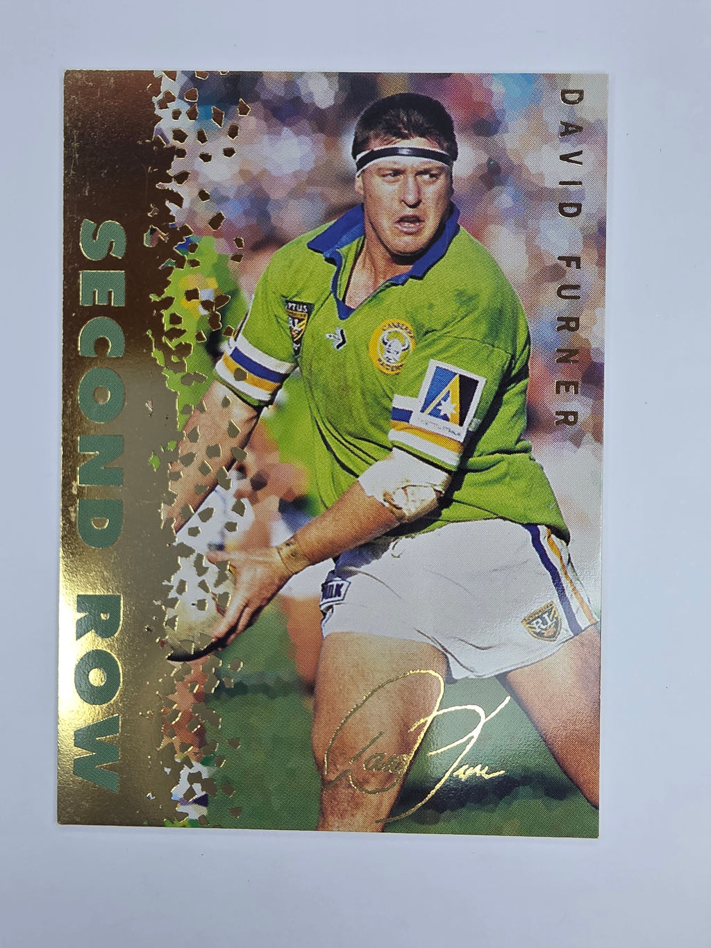 1996 Dynamic Signature Gold #79 David Furner Canberra Raiders