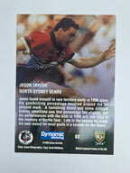 1996 Dynamic Signature Gold #82 Jason Taylor North Sydney Bears