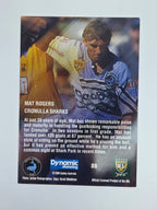 1996 Dynamic Signature Gold #89 Mat Rogers Cronulla Sutherland Sharks